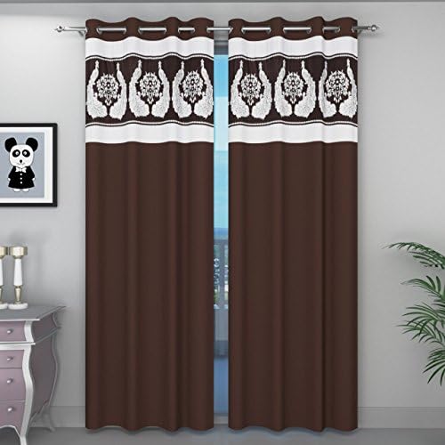 Homesazz Floral Print Design Ethnic Window Curtains-Set of 2