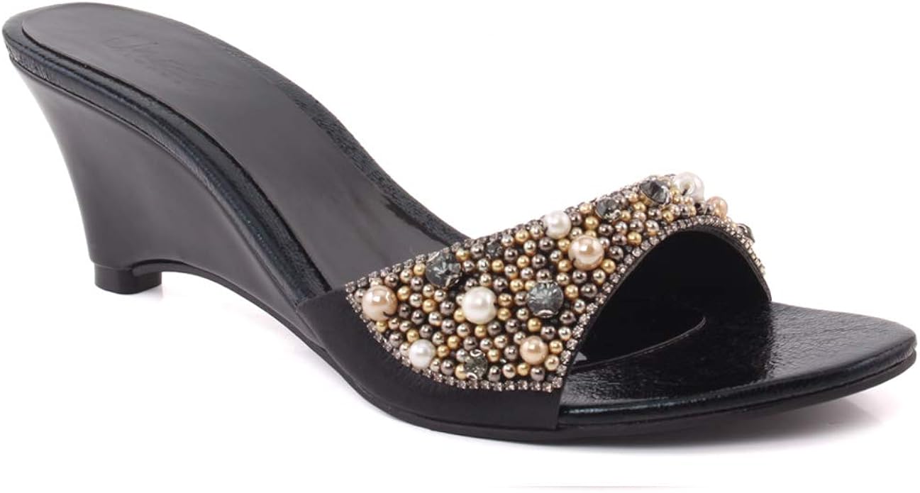 low heel black sandals uk