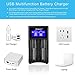 Zeasun Smart Battery Charger for 14500 16340 18650 26650 AA AAA 18490 18350 17670 17500 LCD Display USB Universal Battery Charger for Li-ion Ni-MH Ni-CD LiFePO4 Rechargeable Batteries