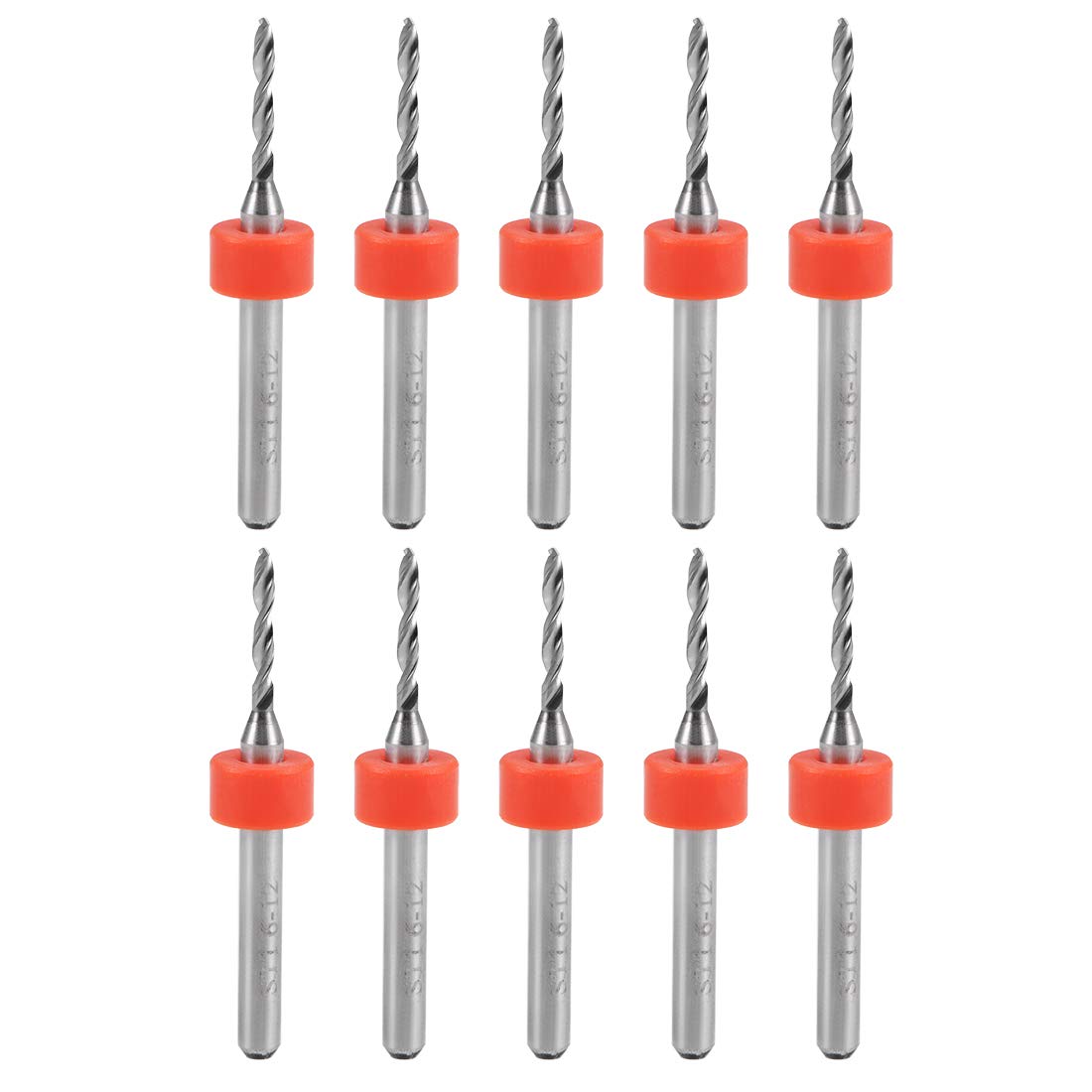 sourcing map PCB Drill Bits 1.6mm Tungsten Carbide Rotary Tool Jewelry CNC Engraving Print Circuit Board Micro Drill Bits 1/8 Inch Shank 10 Pcs