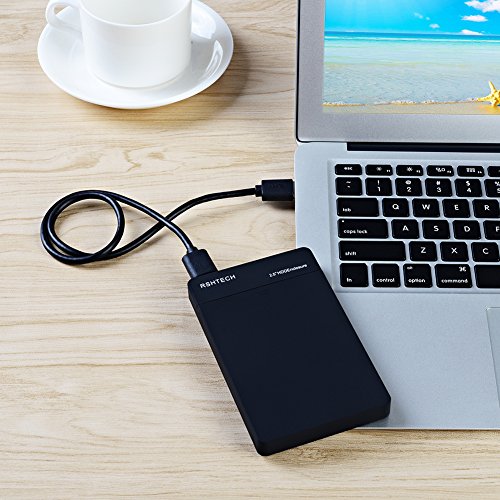 RSHTECH Hard Drive Enclosure USB 3.0 Hard Drive Docking Station External Disk Case for 2.5 inch 7mm 9.5mm SATA HDD SDD, Support UASP up to 4TB Drives(Black)