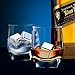 Stainless Steel Whiskey Stone, iRainy Chilling Rocks Reusable Ice Cubes for Cooling Wine Drinks Beverage (Set of 4)
