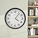 Travelwey Home Wall Clock Battery Operated, No Bells, No Whistles, Simply Hang and Go, Silent and Non Ticking, Glass Front Wall Clocks, Big Bold Digits