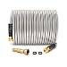 Cesun 50 Feet 304 Stainless Steel Metal Garden Hose with Solid Brass Nozzle, Lightweight Portable Durable Cool to The Touch, Flexible and No Kink, Tangle Puncture Resistant (50 Feet Upgraded)