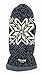 BRUCERIVER Women Snowflake Knit Mittens with Warm Thinsulate Fleece Lining Size L (Black)