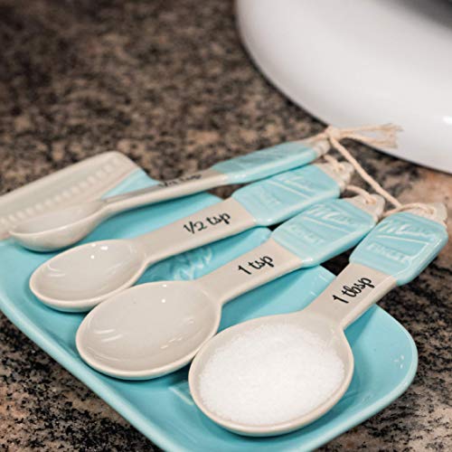 Sparrow Decor Mason Jar Ceramic Measuring Spoons Rustic Farmhouse