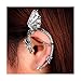 Ularmo Gothic Punk Temptation Metal Dragon Bite Ear Cuff Wrap Clip Earring Silver primary