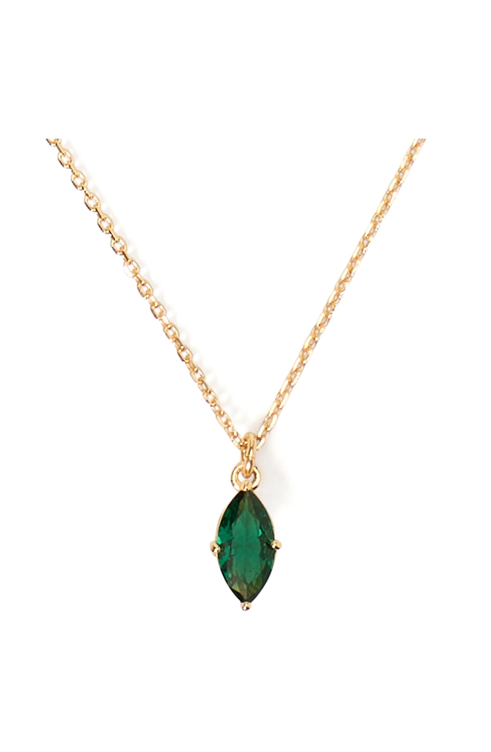 kate spade new york Signature Solitaire Pendant, Emerald, One Size