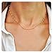 Fremttly Handmade 14K Gold Fill Double Wrap Lace Chain Choker Necklace Dainty Chain or Short Layering Necklace-CK3-1