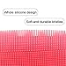 INNERNEED Food-grad Soft Silicone Body Scrubber Shower Cleansing Brush Gentle Exfoliating Bath Glove, SPA Massage Skin Care Tool (Pink)