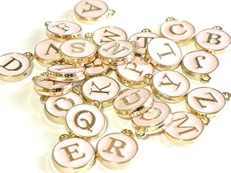 Amazon アクセサリーチャーム ローマ字 アルファベット ゴールド