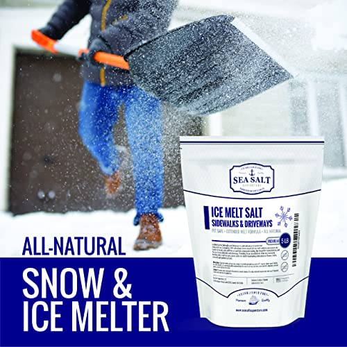 Sea Salt Superstore Ice Melt Salt for Sidewalks and Driveways All