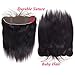QTHAIR 10A Free Part 13x4 Ear to Ear Lace Frontal Closure Straight Hair 12 inch Indian Straight Hair Full Lace Closure Ear to Ear Natural Black Color no Bleached Knots