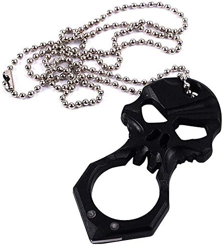 RHL Camping Survival Tools, Mini Portable Double-Sided Smashing Window Breaker, Outdoor Products, self-Defense Impact Defensive, with Metal Chain (Black)