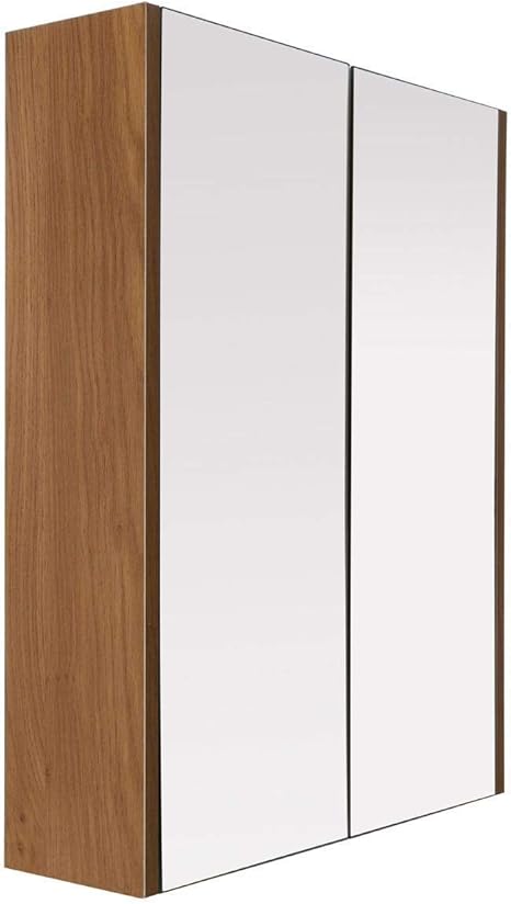 Housewares Housewares Armario De Pared 2 Puertas Efecto Espejo Diseno De Efecto De Madera De Roble Amazon Es Electronica
