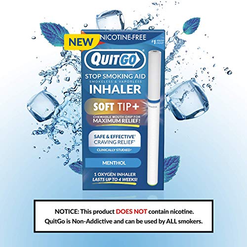 Quit Smoking Aid Oxygen Inhaler + Soft Tip Chewable Filter to Help Curb
