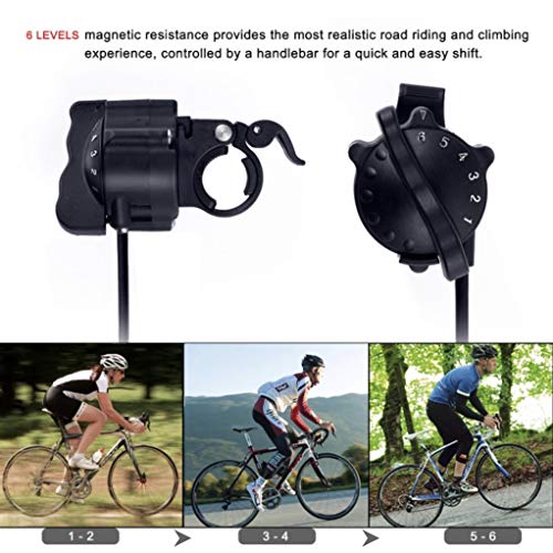 DS Bike Trainer Stand 6 Levels Magnetic Resistances for Indoor Exercise Portable w/Quick Release Skewer