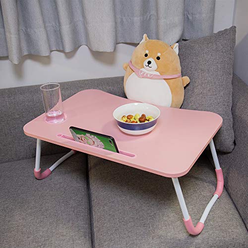Foldable Laptop Lap Desk, Portable Computer Bed Table Tray with Phone