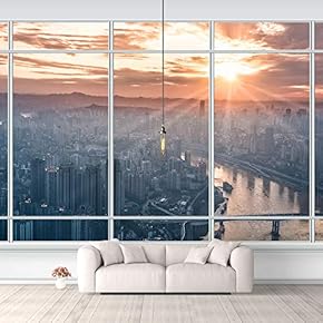 Wall Murals for Bedroom Japanese Style Grid Door View Large Removable Wallpaper Peel and Stick Wall Stickers - 66x96 inches