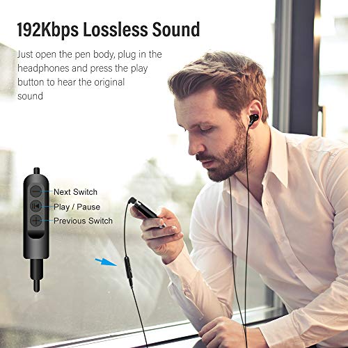 Sonkir Digital Voice Recorder, 16G Mini Audio Voice Recorder, Noise Reduction Audio, USB Rechargeable, Tape Recorder Recording Device for Meetings Classes Interviews - Thumbnail 5
