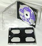 5 Double Slimline CD Jewel Boxes with Dark Grey / Black Pivot Tray #CD2R10DG (HOLDS 2 CDS IN THE SPACE OF ONE STANDARD SIZED JEWEL BOX!) by Square Deal Recordings & Supplies