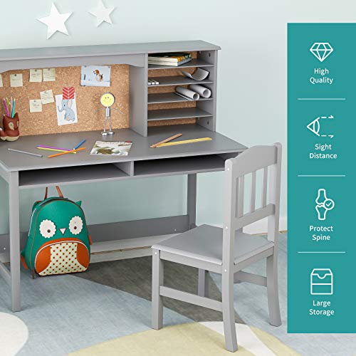 mecor Kids Desk and Chair Set with Shelves, Display Board and Drawers