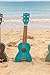 Kala MK-SS/BLU Makala Shark Soprano Ukulele, Blue, One Size