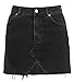 Pxmoda Women's Fashion Denim Short Skirt Jeans (M, Black)
