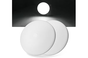 ULITECO RV Light Interior 12V, 4.5Inch RV Ceiling Dome Light, RV LED Puck Light with ON/Off Switch, 500LM Camper Lights Fixture for RV Boat Camper Trailer (6500K Cool White, 2PCS)