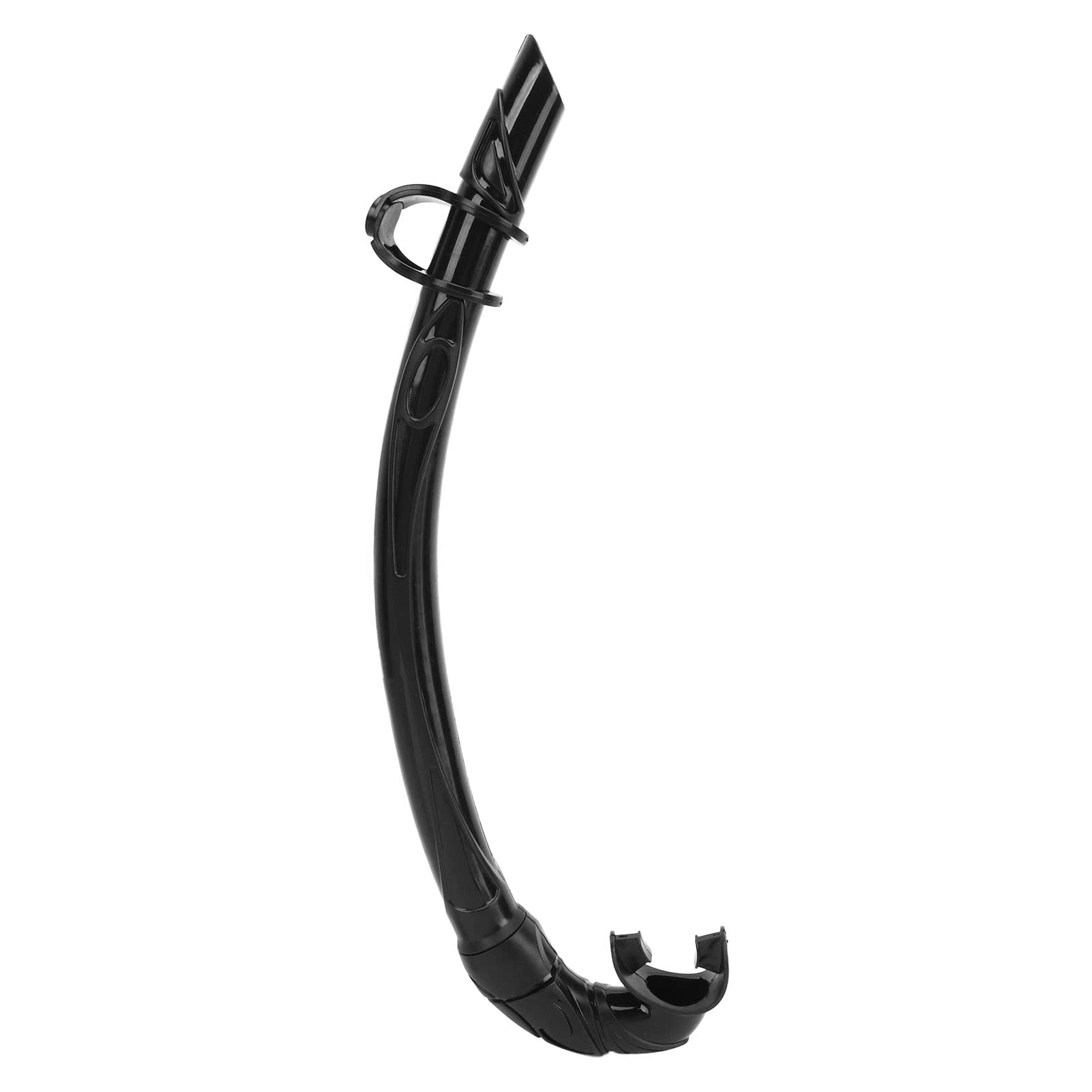 ZAWELIYO Diving Snorkel PVC Breath Tube Comfortable Freediving Snorkel with Comfortable Mouthpiece for Diving (Black)