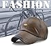 Men's Classic Plain Adjustable Leather Baseball Cap Sports Outdoor Panel Hat Sun Hat Black