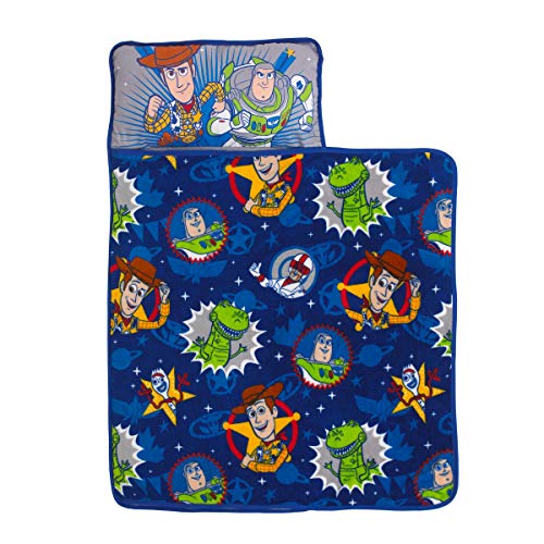 Disney Toy Story 4 Toys in Action Toddler Nap Mat, Blue, Green