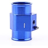 Universal Water Temp Joint Pipe,Aluminum Water Temp Temperature Joint Pipe Gauge Radiator Hose Adapter(40mm)