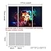 RAIN QUEEN Canvas Print Abstract Colorful Wolf Oil Paintings for Home Décor No Wood Frame