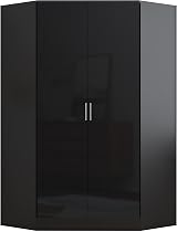 Reflect 2 Piece Wardrobe Bundle | 2 Door Corner + 3 Door Black Gloss view 6