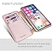 Filoto iPhone Xs Wallet Case, iPhone X Case, Premium PU Leather Wallet Case with Card Holder/Magnetic Closure Flip Cover for Apple iPhone X/Xs iPhone 10 (Rose Gold)