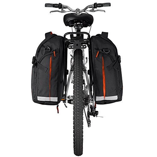 BV Bike Panniers Bags Pair Large Capacity 14 L each pannier Black with