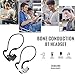Bone Conduction Headphones Bluetooth Wireless Open Ear Headsets Lightweight Sweatproof Sport Headphones for Jogging Running Driving Cycling Compatible with iPhone Samsung Huawei (Black)