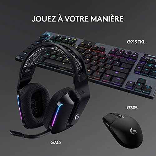 G733 Casque Gamer Sans Fil LIGHTSPEED avec Bandeau de Suspension
