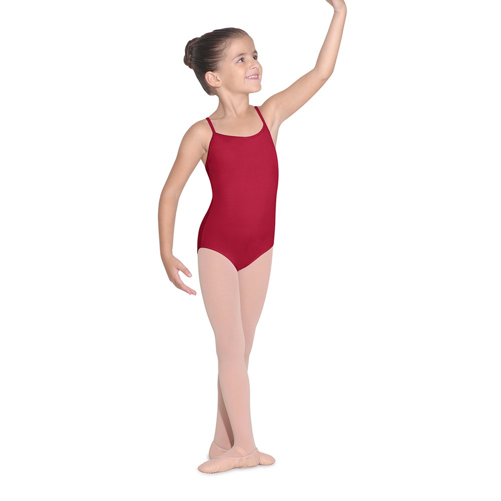 Bloch Dance Girls Parem Microlux Camisole Leotard, Red, 8-10
