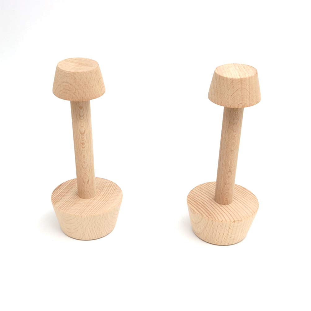 Leikance Egg Tarts-Tamper Double Side Wooden Pastries Pusher DIY Baking Shaping Kitchen Tool