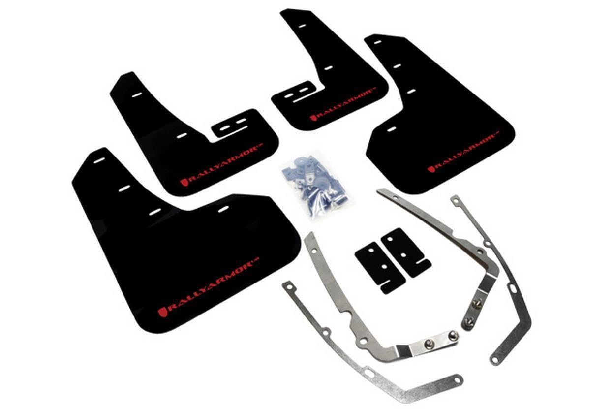 Rally Armor MF37-UR-BLK/RD Black, Red Mud Flap with