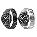 Gear S3 Classic Band/Gear S3 Frontier Band,Acestar Premium Solid Stainless Steel Watch Band Link Bracelet Strap for Samsung Gear S3 Classic Gear S3 Frontier sports Smart Watch (Silver+Black)