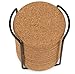 Olivia & Aiden Cork Coasters Set | 24 Piece Set | Round Thick, Super Absorbent | Fits Cups, Mugs, Wine Glasses | Heat-Resistant Counter and Table Protection | Includes Metal Coaster Holder