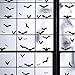 Halloween Wall Decal Spooky Matt Black Bats Decals Halloween Decor Wall&Window Decorations Set of 52 Stickers
