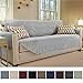 Gorilla Grip Original Slip Resistant X-Large Oversized Sofa Protector, Seat Width to 78 Inch, Patent Pending Suede-Like Furniture Slipcover, 2 Inch Straps, Couch Slip Cover for Dogs, Sofa, Charcoal