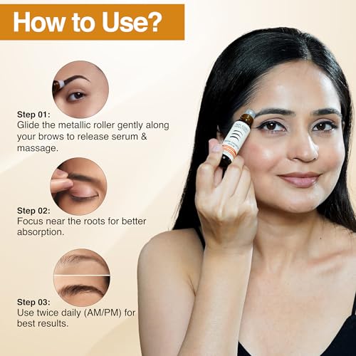 Nourish Mantra Brow Growth Serum (10ml) / Formulated with Redensyl, Biotin, Peptides & Amino Acids/For Brow Growth and Thickness