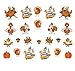 TailaiMei Thanksgiving Nail Decals Stickers, 20 Sheets Autumn Fall Leaves Self-Adhesive and Water Transfer Set - DIY Nail Art Tip Include Turkey/Maple/Pumpkin
