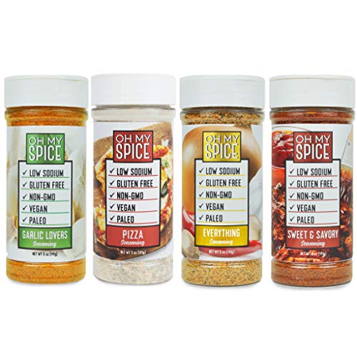 Seasoning Variety Pack Garlic Lovers, Everything, Sweet & Savory, Pizza Low Sodium Keto