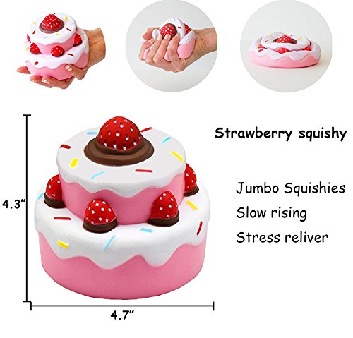 image for HIGO TOY 4pc Jumbo Squishies Set Popcorn French Fries Coffee Cup Scent